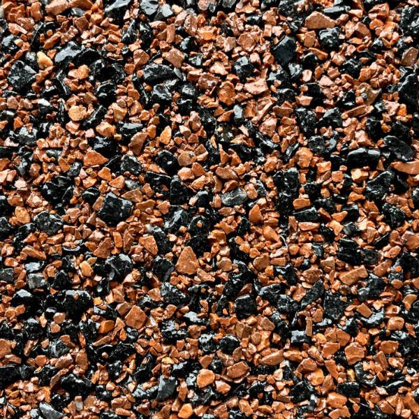 Red Galaxy resin-bound aggregate colour sample